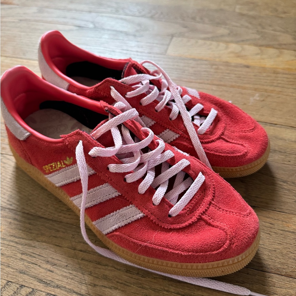 adidas Red and White Sneakers